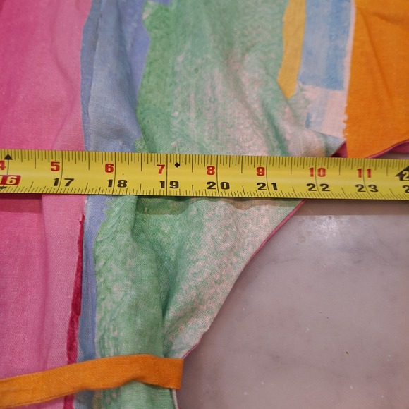 New Crosby Lucy Dress XS Pink Watercolor Abstract Linen Spring Easter Retail$268 - Picture 5 of 10